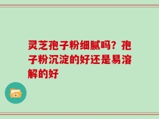 灵芝孢子粉细腻吗？孢子粉沉淀的好还是易溶解的好