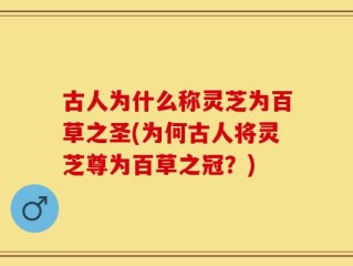古人为什么称灵芝为百草之圣(为何古人将灵芝尊为百草之冠？)