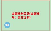 山西朔州灵芝(山西朔州：灵芝之乡)