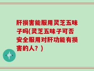 肝损害能服用灵芝五味子吗(灵芝五味子可否安全服用对肝功能有损害的人？)