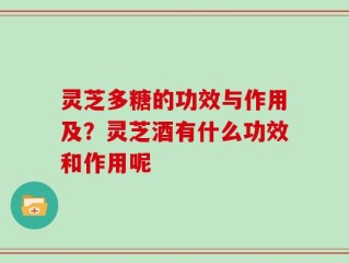 灵芝多糖的功效与作用及？灵芝酒有什么功效和作用呢