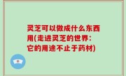 灵芝可以做成什么东西用(走进灵芝的世界：它的用途不止于药材)