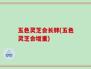 五色灵芝会长胖(五色灵芝会增重)