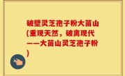 破壁灵芝孢子粉大苗山(重现天然，破离现代——大苗山灵芝孢子粉)
