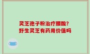 灵芝孢子粉治疗腰酸？野生灵芝有药用价值吗