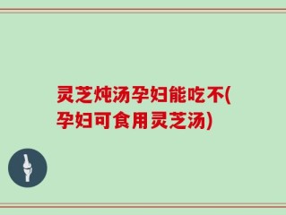 灵芝炖汤孕妇能吃不(孕妇可食用灵芝汤)