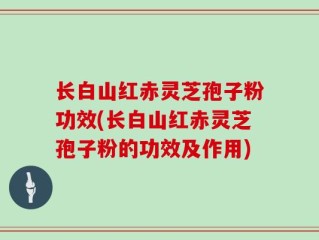 长白山红赤灵芝孢子粉功效(长白山红赤灵芝孢子粉的功效及作用)