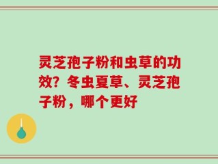 灵芝孢子粉和虫草的功效？冬虫夏草、灵芝孢子粉，哪个更好