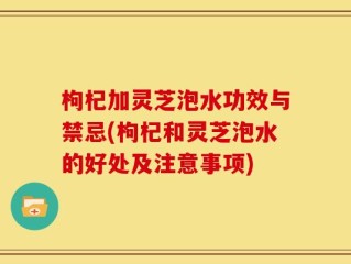 枸杞加灵芝泡水功效与禁忌(枸杞和灵芝泡水的好处及注意事项)