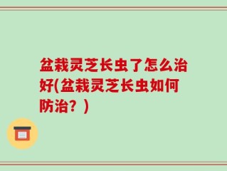 盆栽灵芝长虫了怎么治好(盆栽灵芝长虫如何防治？)