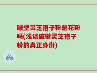 破壁灵芝孢子粉是花粉吗(浅谈破壁灵芝孢子粉的真正身份)