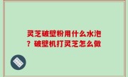 灵芝破壁粉用什么水泡？破壁机打灵芝怎么做