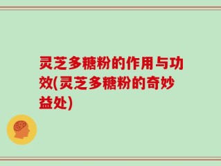 灵芝多糖粉的作用与功效(灵芝多糖粉的奇妙益处)