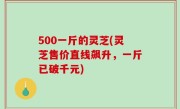 500一斤的灵芝(灵芝售价直线飙升，一斤已破千元)