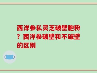 西洋参私灵芝破壁胞粉？西洋参破壁和不破壁的区别