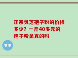 正宗灵芝孢子粉的价格多少？一斤40多元的孢子粉是真的吗