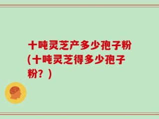 十吨灵芝产多少孢子粉(十吨灵芝得多少孢子粉？)