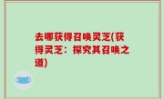 去哪获得召唤灵芝(获得灵芝：探究其召唤之道)