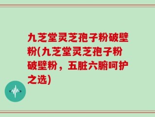 九芝堂灵芝孢子粉破壁粉(九芝堂灵芝孢子粉破壁粉，五脏六腑呵护之选)