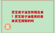 灵芝孢子油怎样提出来？灵芝孢子油是真的用来灵芝提取的吗
