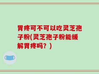 胃疼可不可以吃灵芝孢子粉(灵芝孢子粉能缓解胃疼吗？)