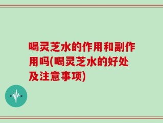 喝灵芝水的作用和副作用吗(喝灵芝水的好处及注意事项)