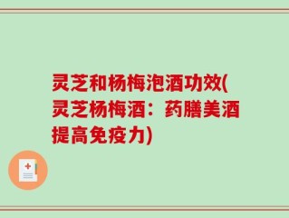 灵芝和杨梅泡酒功效(灵芝杨梅酒：药膳美酒提高免疫力)