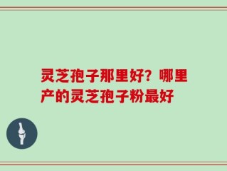 灵芝孢子那里好？哪里产的灵芝孢子粉最好