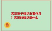 灵芝孢子精华主要作用？灵芝的精华是什么
