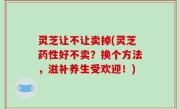 灵芝让不让卖掉(灵芝药性好不卖？换个方法，滋补养生受欢迎！)