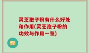 灵芝孢子粉有什么好处和作用(灵芝孢子粉的功效与作用一览)