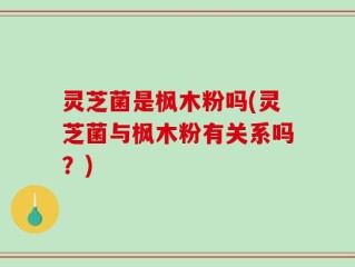 灵芝菌是枫木粉吗(灵芝菌与枫木粉有关系吗？)