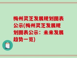 梅州灵芝发展规划图表公示(梅州灵芝发展规划图表公示：未来发展趋势一览)