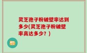 灵芝孢子粉破壁率达到多少(灵芝孢子粉破壁率高达多少？)