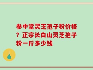 参中堂灵芝孢子粉价格？正宗长白山灵芝孢子粉一斤多少钱