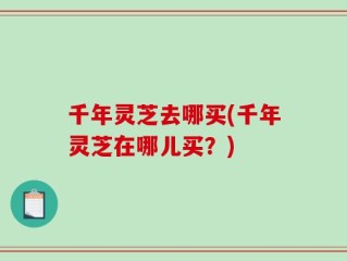 千年灵芝去哪买(千年灵芝在哪儿买？)