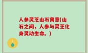 人参灵芝山石寓意(山石之间，人参与灵芝化身灵动生命。)