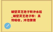 破壁灵芝孢子粉冲水后_破壁灵芝孢子粉：高效吸收，冲泡便捷