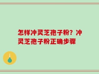怎样冲灵芝孢子粉？冲灵芝孢子粉正确步骤