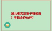 湖北省灵芝孢子粉招商？寻找合作伙伴？