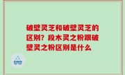 破壁灵芝和破壁灵芝的区别？段木灵之粉跟破壁灵之粉区别是什么