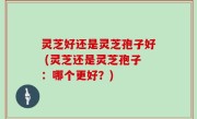 灵芝好还是灵芝孢子好 (灵芝还是灵芝孢子：哪个更好？)