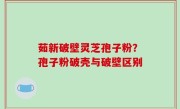 茹新破壁灵芝孢子粉？孢子粉破壳与破壁区别