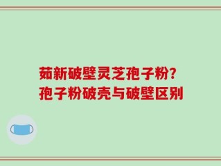 茹新破壁灵芝孢子粉？孢子粉破壳与破壁区别