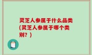 灵芝人参属于什么品类(灵芝人参属于哪个类别？)