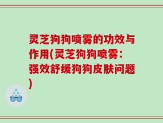 灵芝狗狗喷雾的功效与作用(灵芝狗狗喷雾：强效舒缓狗狗皮肤问题)