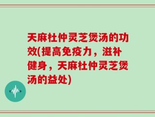 天麻杜仲灵芝煲汤的功效(提高免疫力，滋补健身，天麻杜仲灵芝煲汤的益处)