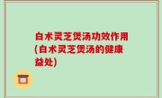 白术灵芝煲汤功效作用(白术灵芝煲汤的健康益处)