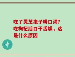 吃了灵芝孢子粉口渴？吃枸杞后口干舌燥，这是什么原因