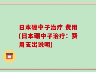 日本硼中子治疗 费用(日本硼中子治疗：费用支出说明)